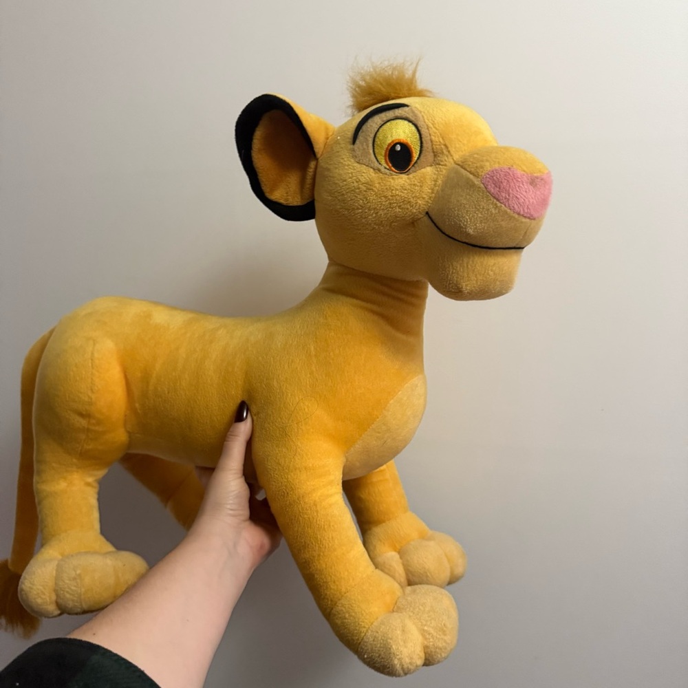 Disney The Lion King Jumbo Simba Plush Stuffed Animal 18x16x8 2002